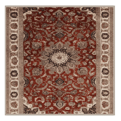 Machine Washable Persian Brown Area Rug