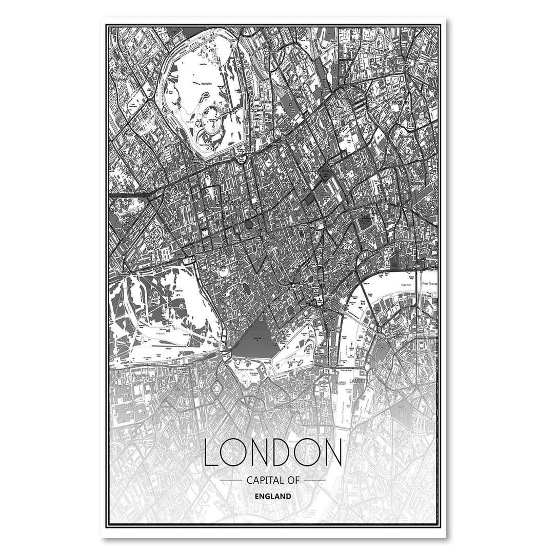 Leinwandbild Stadtplan von London