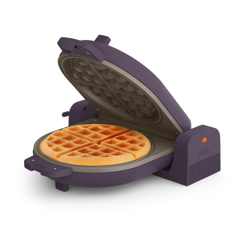 Bella Flip-N-Store Ceramic Waffle Maker, Plum
