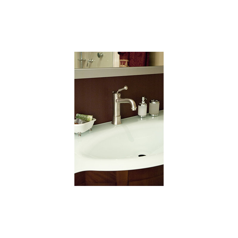 Astor Single Hole Bathroom Faucet with Drain Assembly, Antique Brass