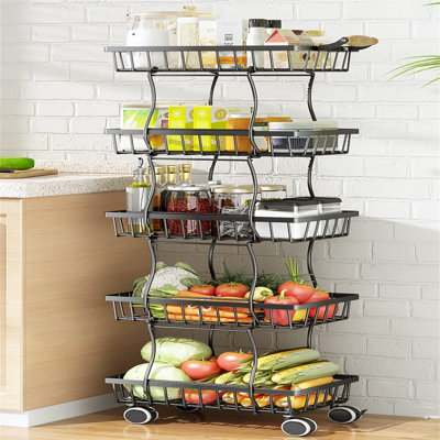 44.21'' H x 14.61'' W Utility Cart with Wheels