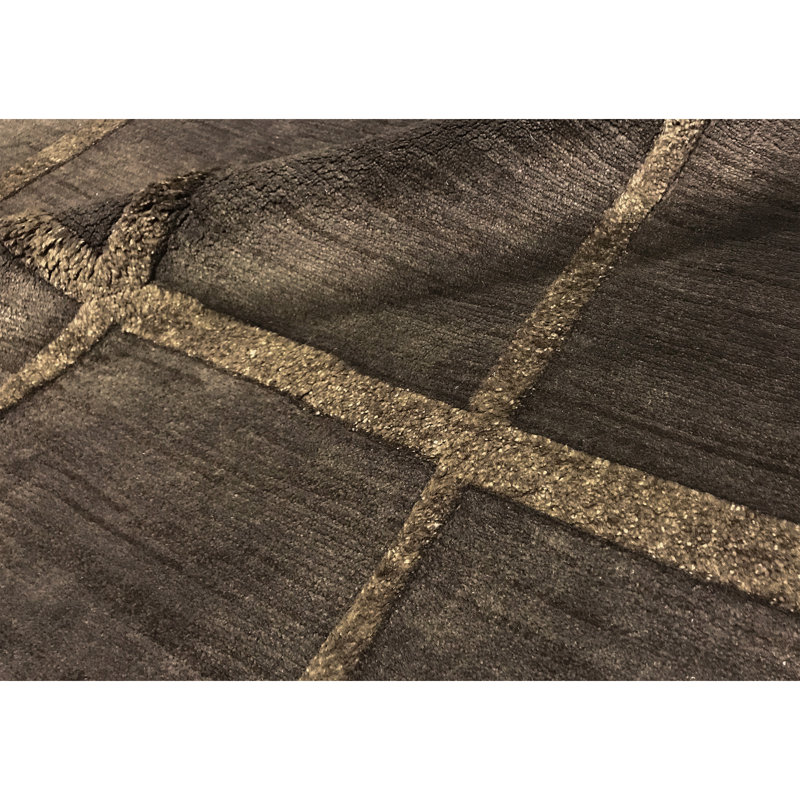 Hand-Knotted High-Quality Light Brown Area Rug