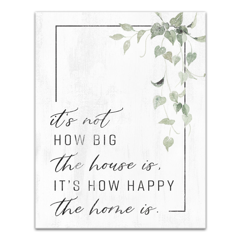 «Happy Home», reproduction sur toile, H 14 po x l 11 po