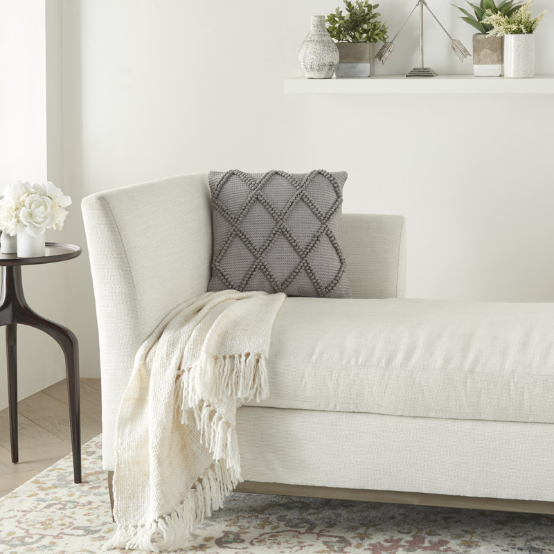  Square Pillow Cover & Insert, Light Gray