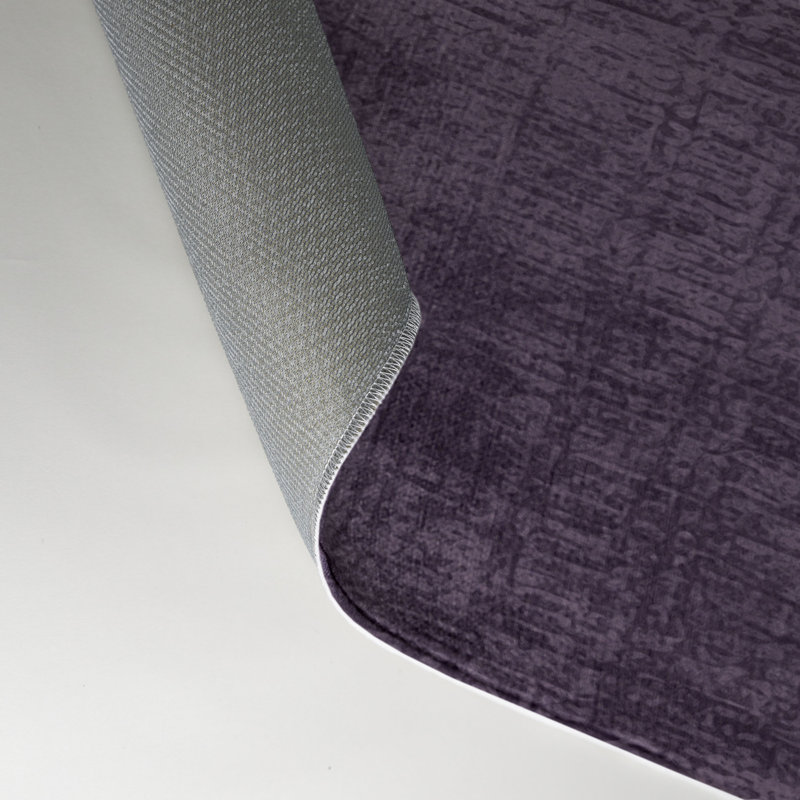 Tapis abstrait mauve intérieur et extérieur, Rectangle 5 pi x 7 pi