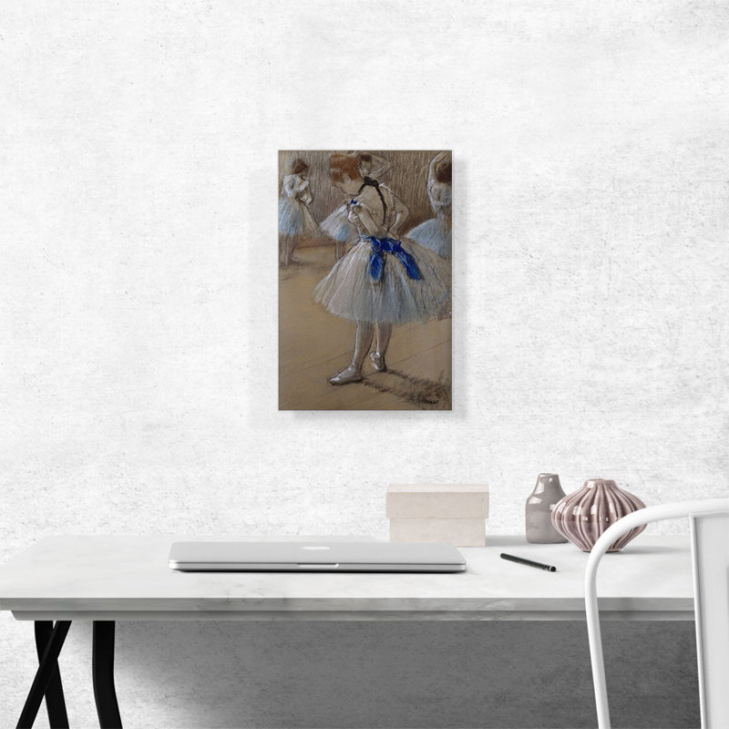 " Dancer 1880 " by Edgar Degas Painting Print, 18" H x 12" W x 1.5" D