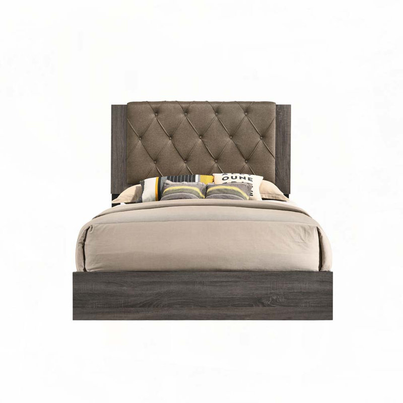 Rustic Gray Oak Finish Bed