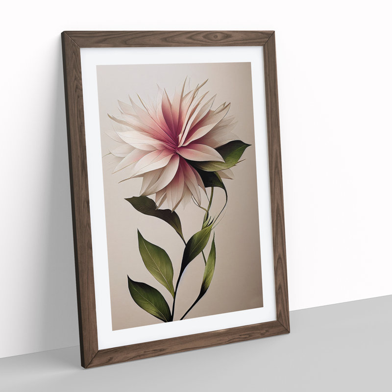 The Appealing Flower - Single Picture Frame Print, 64cm H x 46cm W x 2cm D, Walnut Framed