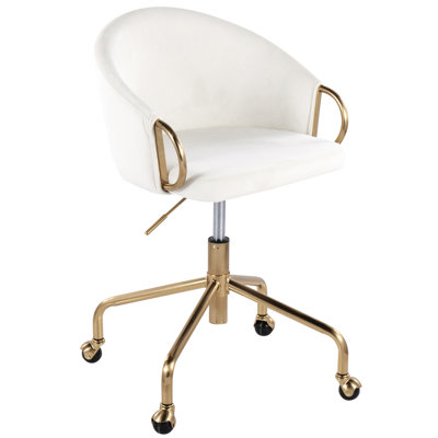 Accent Chair with Casters, Metal Legs