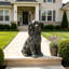 Statue de chien cocker spaniel assis réaliste Rory de 45 cm (18 po) avec finition antique-134832996