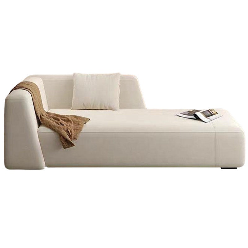 Fauteuil inclinable en éponge High High, Beige, Accoudoir à gauche (vu de face)