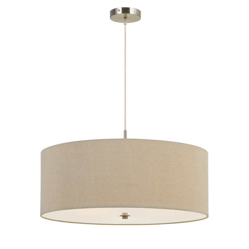 Lustre cylindrique à 3 lumières Arleen, Lin