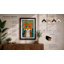 Geometric Jungle Cat Mid-Century 1 Piece Single Picture Frame Wall Art-136639120-136639124