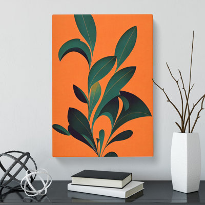 CAN-V0523-1508X Mid Century Leaf - Wrapped Canvas Print