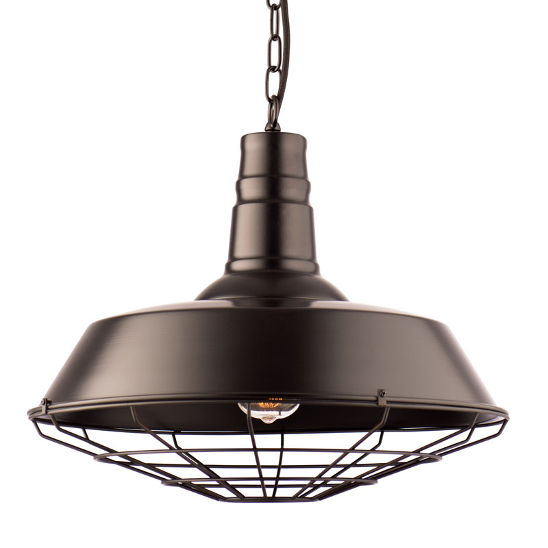 Lonoke 1 - Light Dome Pendant, Black, 38 cm H x 45 cm W x 45 cm D
