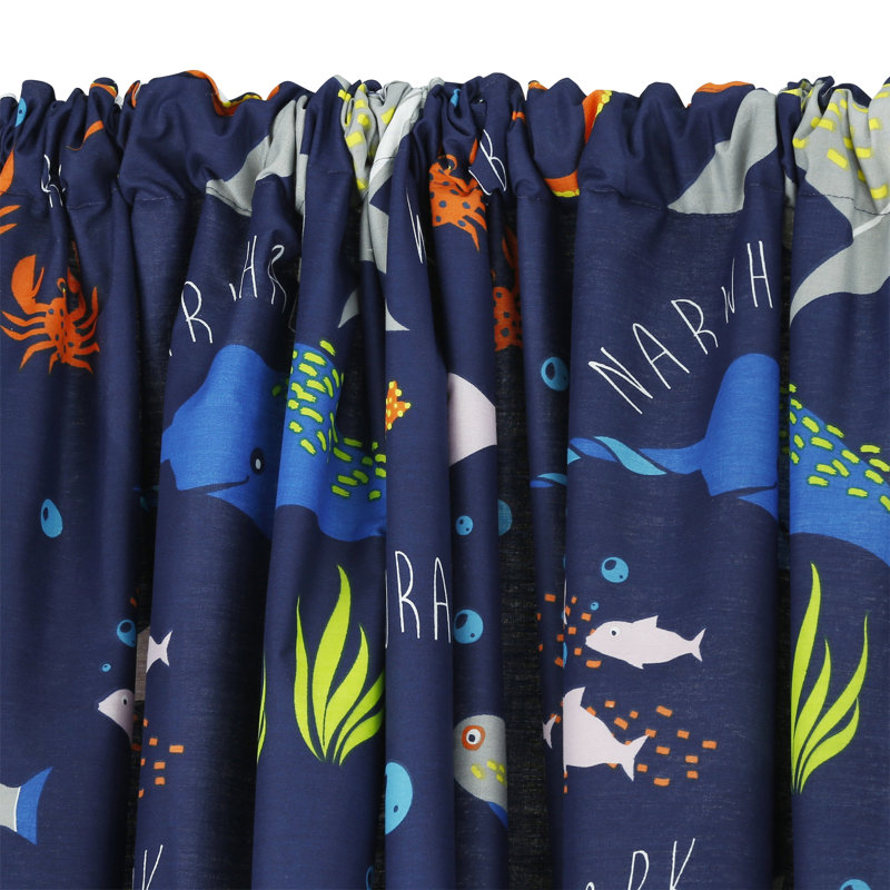 Sea Life Room Darkening Curtain Pair