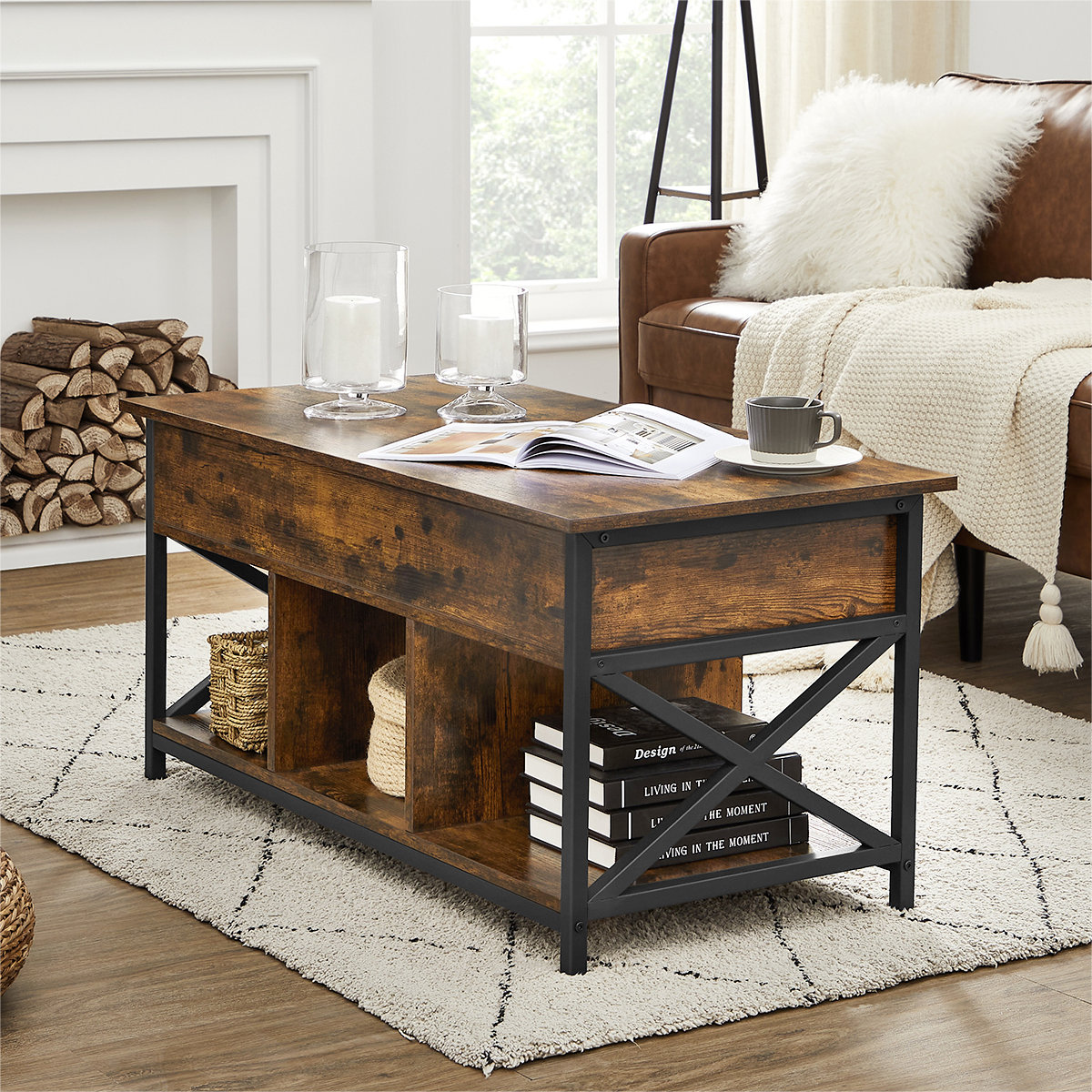 Steelside Corrine Lift Top Extendable Coffee Table With Storage & Reviews | Wayfair
