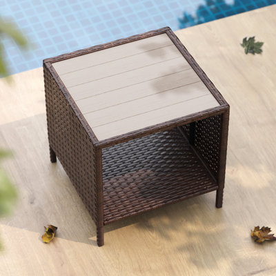Airlia Square Outdoor Side Table , 18.12 " W 18.12 " D