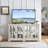 Led China Cabinets With Storage, White Mdf Wood Farmhouse Display For Home