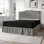 Tawnya 8'' Wood Box Spring with Black Linen Cover