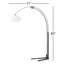 Lampe sur pied Morelli - 84 po, nickel satiné et noir, gradateur, base en V-88561504