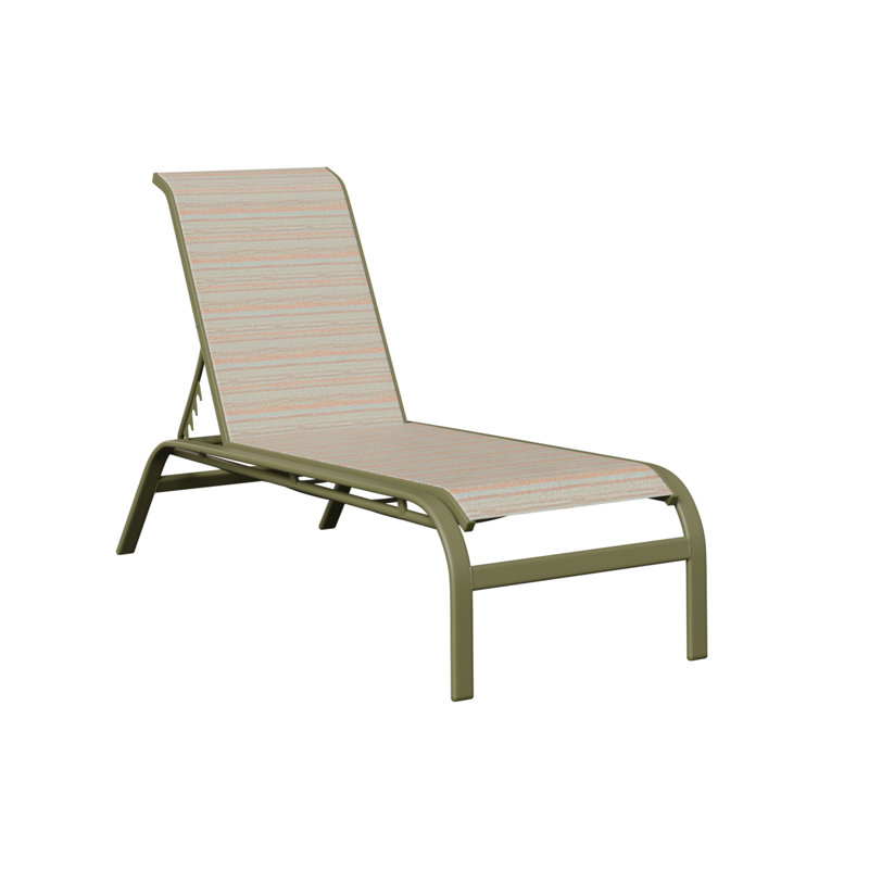 Chaise longue sans accoudoirs Berlin Gardens Murphy, Kaki, Vert sauge