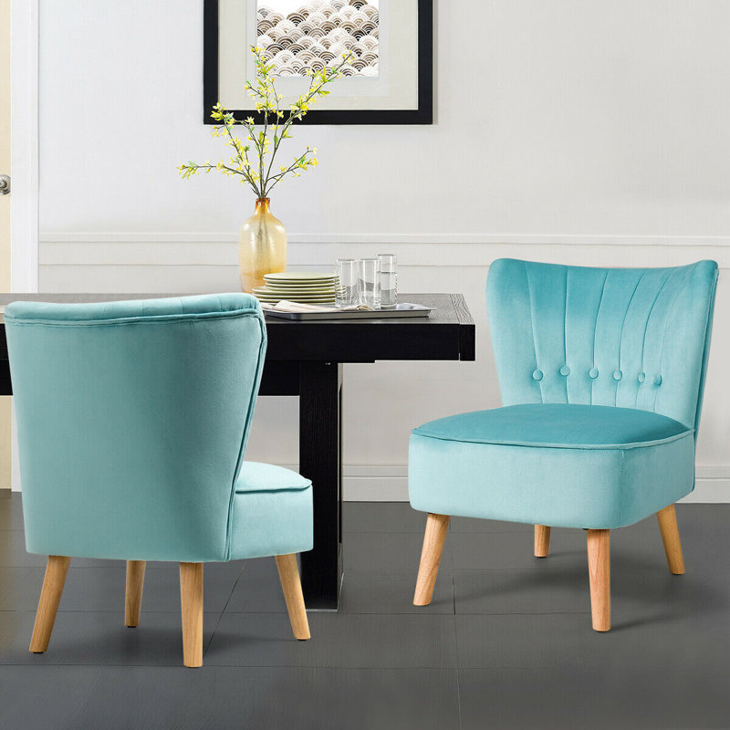 Fauteuil de chambre en velours de 21 po de largeur Tisdale, Velours vert