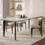 Superbe ensemble de chaises de table en pierre de frêne blanc brûlé-104066361