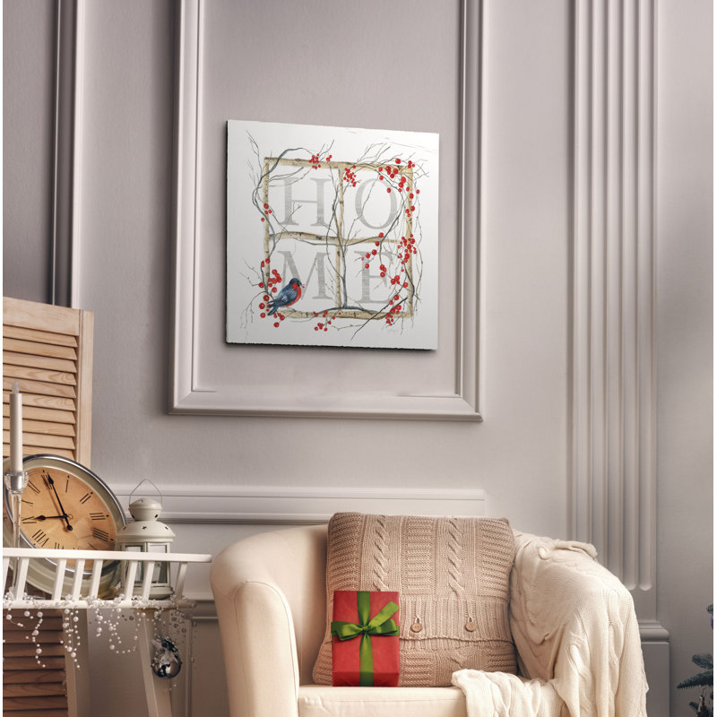 « home oiseau couronne », art textuel, H 40 po x l 40 po x P 1,5 po, Toile tendue