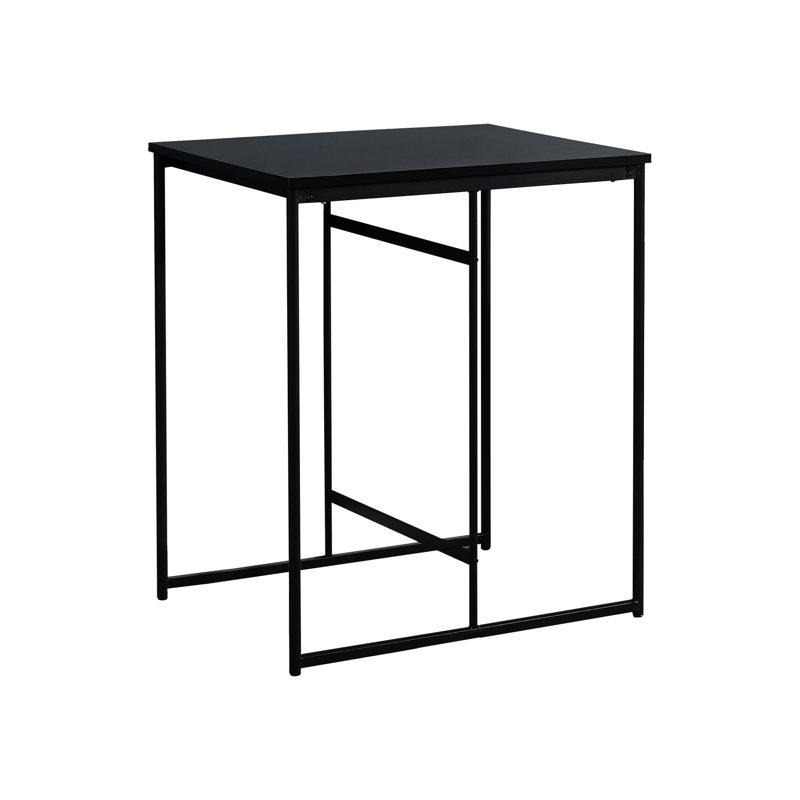 Table de comptoir en stratifié noire de 32 po de hauteur, de style rectangulaire, moderne et simple