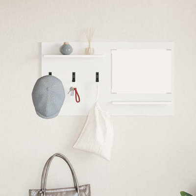 Wall-Mounted Coat Rack With Shelf 90 X 10 X 50 Cm