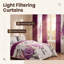 Ensemble de couvre-lit et rideau en microfibre 9 pièces 9 pièces avec 2 taies décoratives et 6 œillets filtrant la lumière-131384914