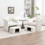 Fauteuil demi-tonneau rembourré avec repose-pieds-738636742