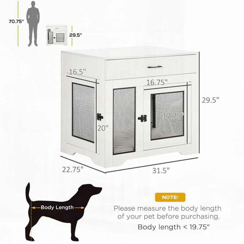 Table de bout pour chien, cage pour chien