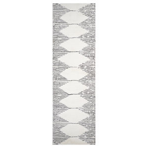 Lenamae Moraccan White Power-Loom Area Rug