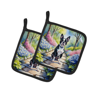 Caroline's Treasures Floral Polyester Potholder Set