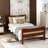 Abbotsholme Wood Low Profile Platform Bed-2031509052
