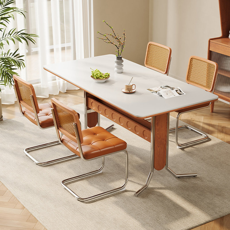 Combinaison de table et chaises de salle à manger rétro, H 29,52 po x L 62,99 po x l 31,49 po