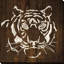 Tigre blanc sur bois foncé - impression-1203783822-1203783830