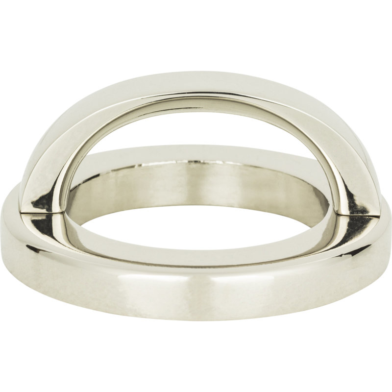 Polished Nickel Round Finger Pull with Mounting Hardware