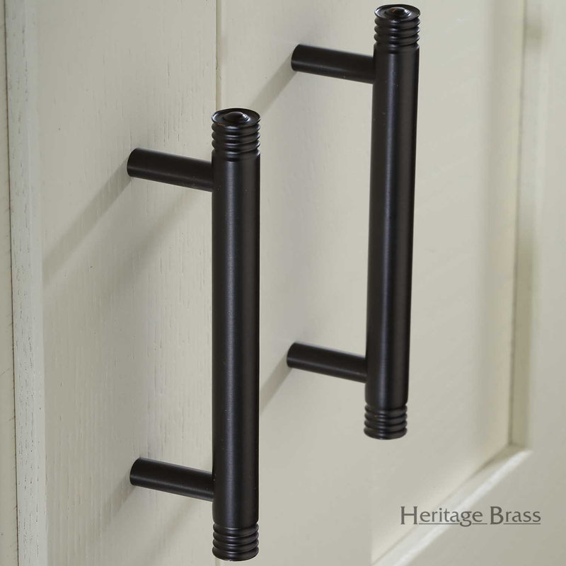 Heritage Brass Heritage Cabinet Pull Design with Rose, Matt Bronze, 16cm