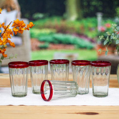 6 verres de collection mexicains recyclés