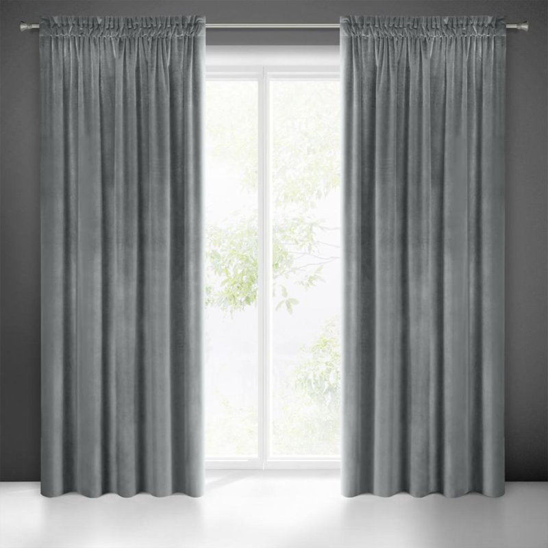 Samanta 2 Slot Top Blackout Curtain, Graphite