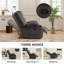 3-Position Adjustable Manual Recliner with Cup Holders-639370566