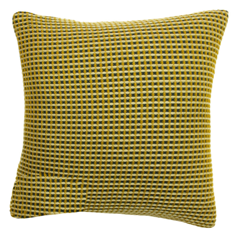 Geometric Square Throw Cushion, Ochre