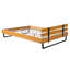 Cadre de lit en bois de pin, taille grand, couleur naturelle et noire-1799330165