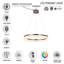 Luminaire suspendu simple DEL en nickel brossé