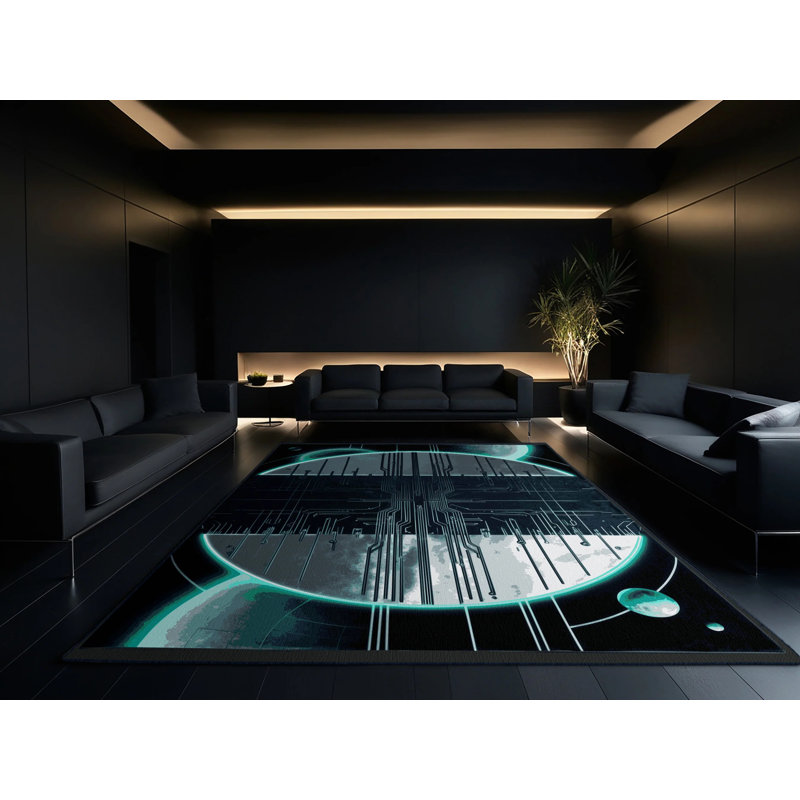 Pulsar Bloom Rug, Rectangle 4' x 6'