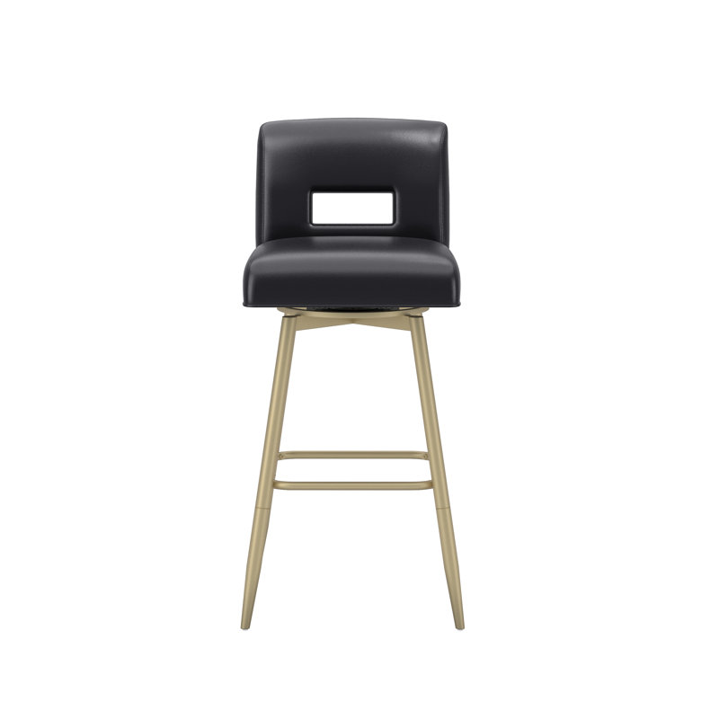 Tabouret pivotant à hauteur réglable Wyndham, Champagne, Noir