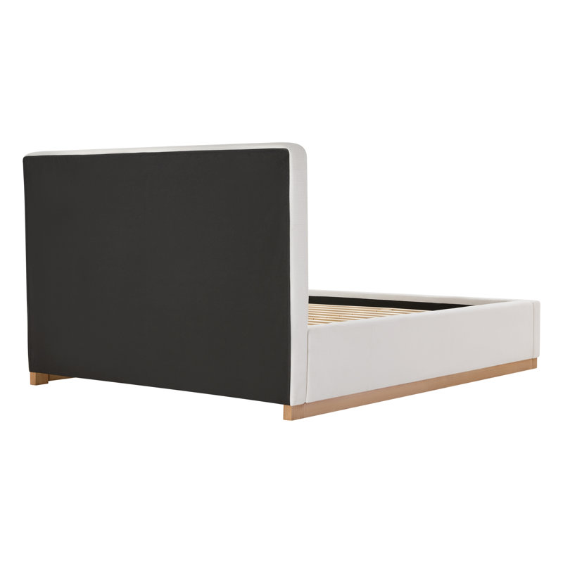 Lit tapissier Delpha, Grand, Selene blanc